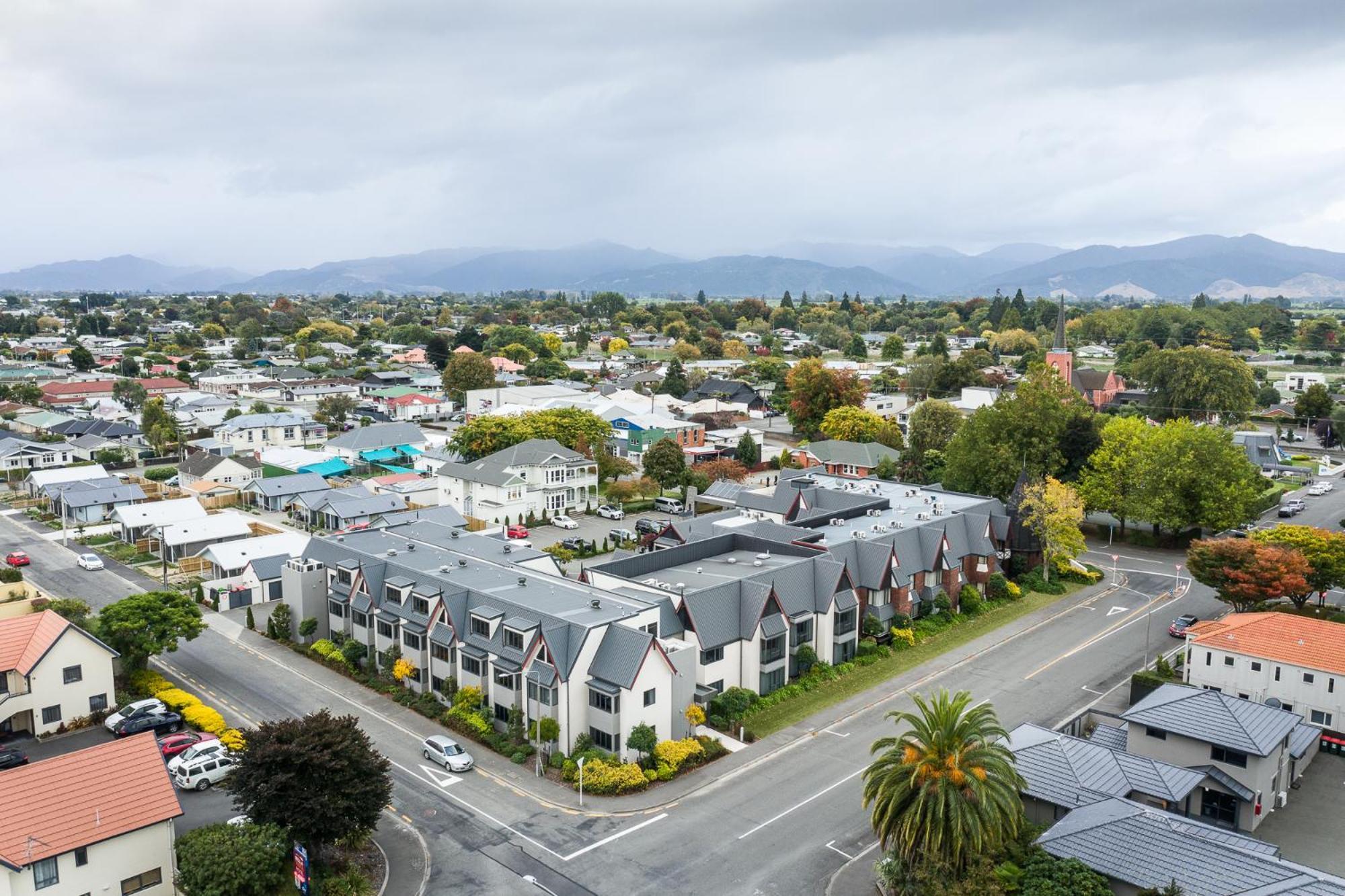 Carnmore Chateau Marlborough بلينهايم المظهر الخارجي الصورة Aerial view of the suburb of Fendalton
